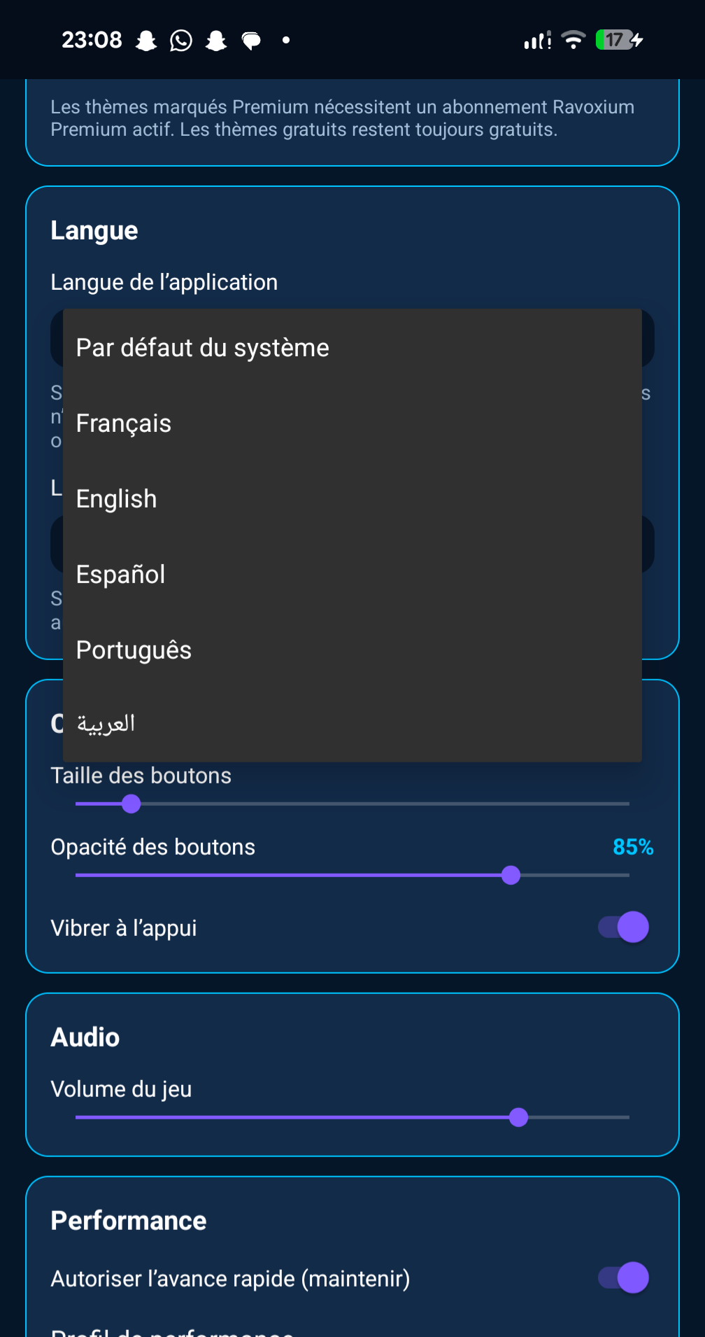 Capture d'écran Ravoxium 8