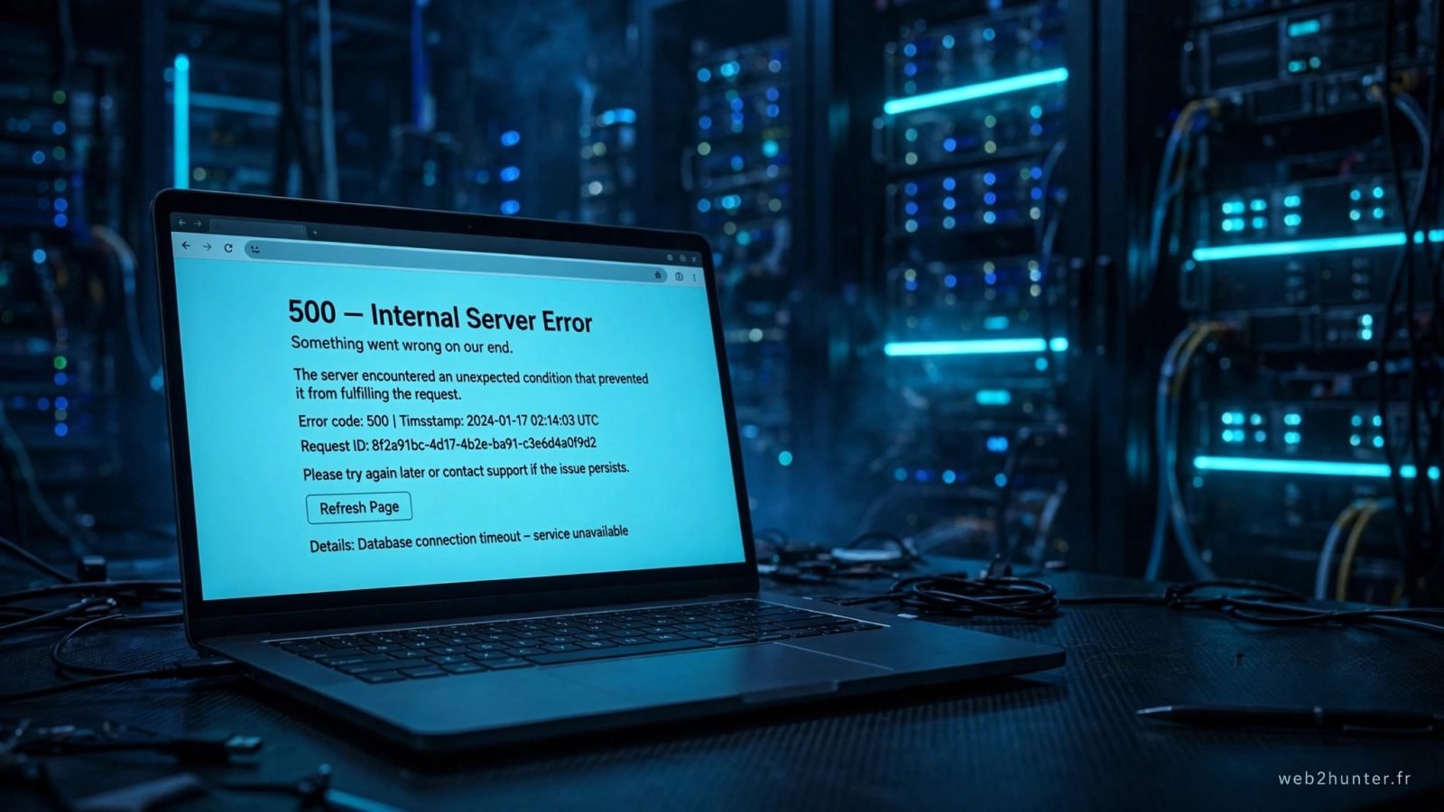 Erreur 500 internal server error WordPress : comment réparer l'erreur interne du serveur