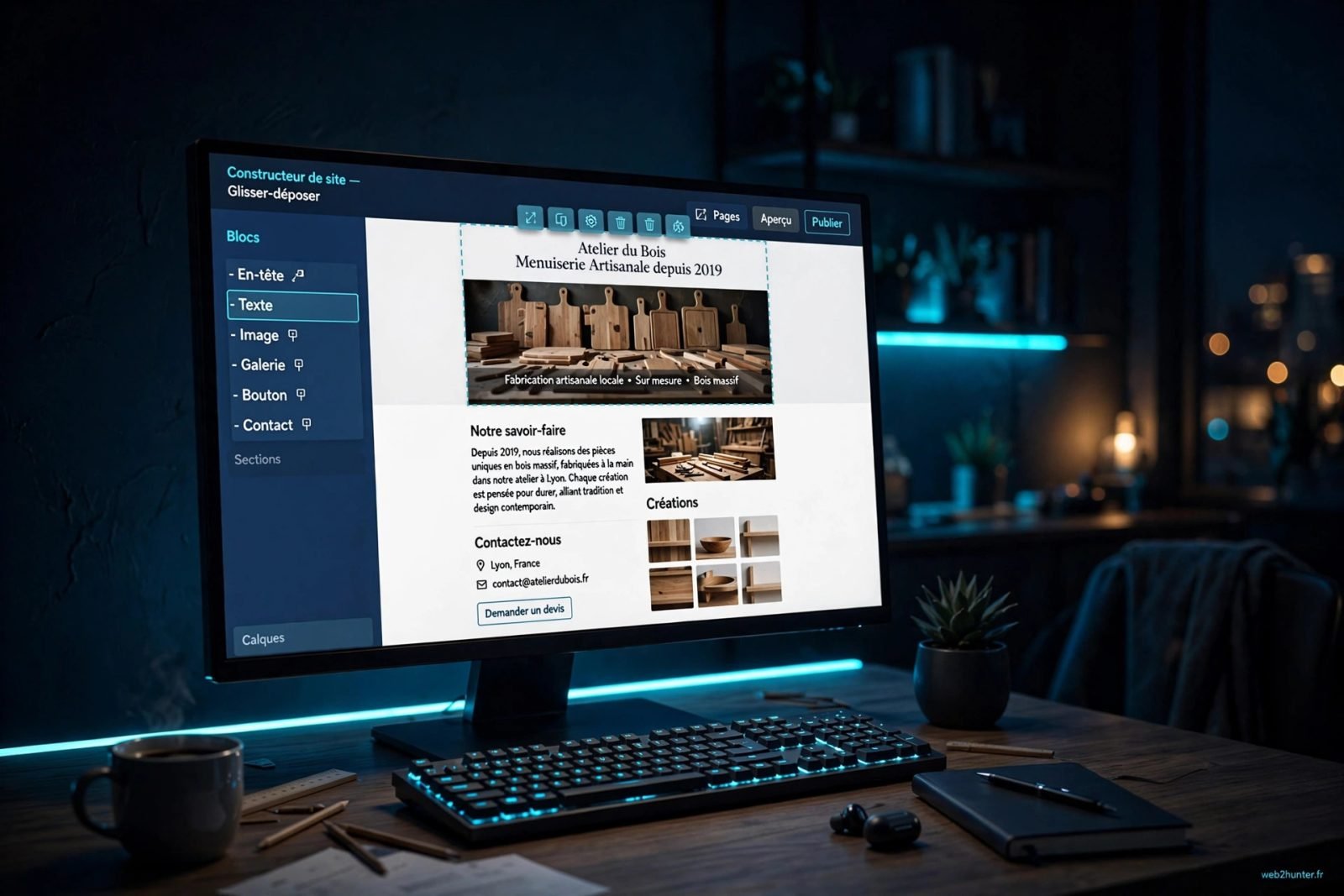 Créer un site vitrine gratuit sans coder : le guide honnête pour artisans, associations et freelances