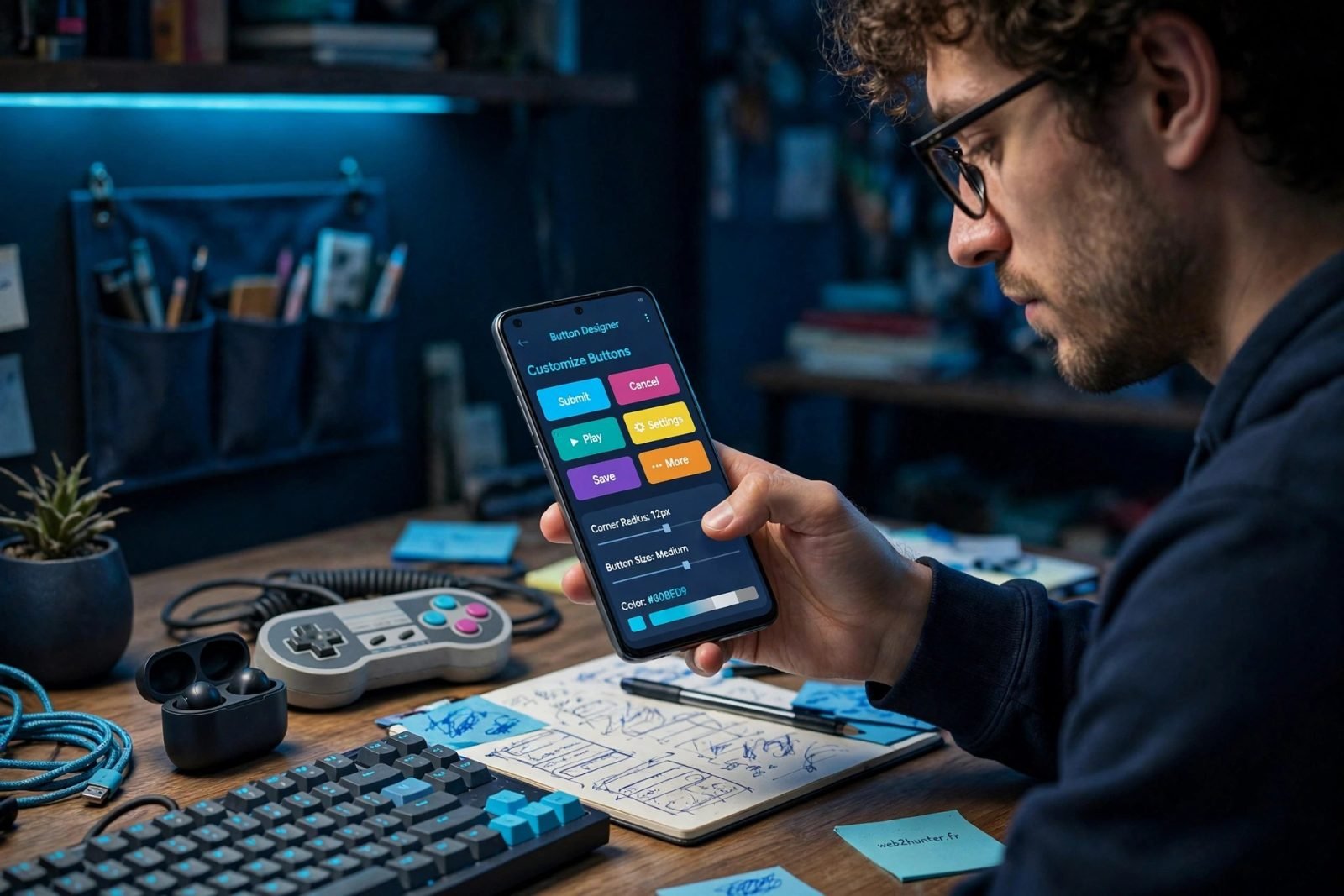 Personnaliser Ravoxium : thèmes, boutons, filtres rétro et confort de jeu