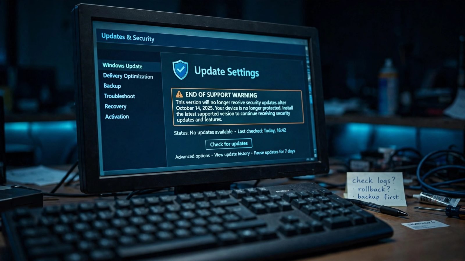 Windows 10 et le bug d'inscription ESU : corriger le message « fin de support »